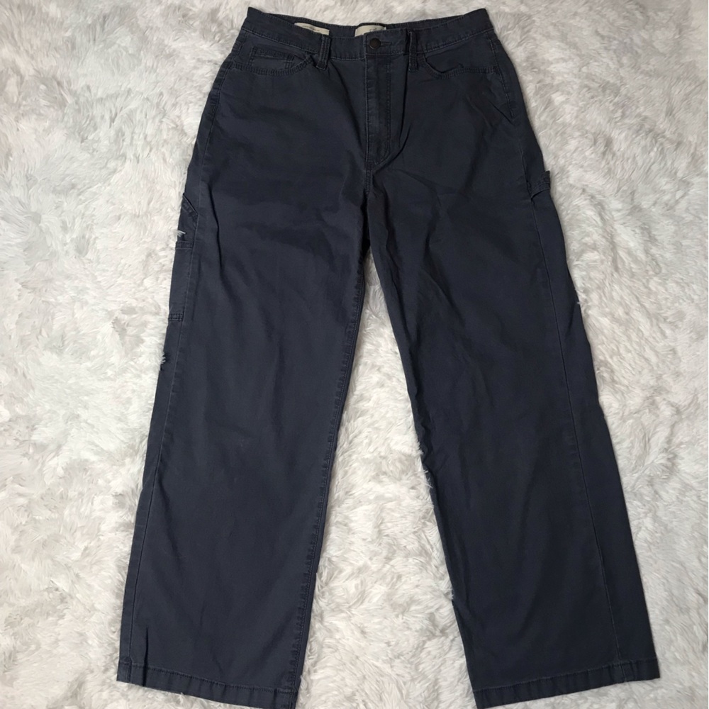 Universal Thread Highest Rise Wide Leg Carpenter Blue Pants size 10/30R